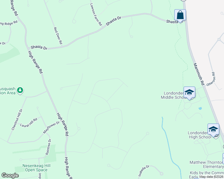 map of restaurants, bars, coffee shops, grocery stores, and more near 4 McEnroe Drive in Londonderry