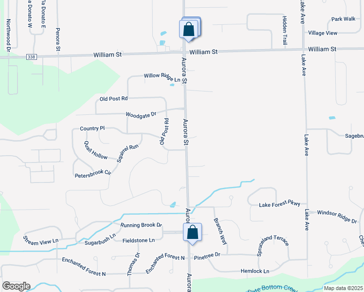 map of restaurants, bars, coffee shops, grocery stores, and more near 2 Old Post Road in Lancaster