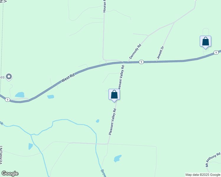 map of restaurants, bars, coffee shops, grocery stores, and more near 910 Houran Road in Bennington County