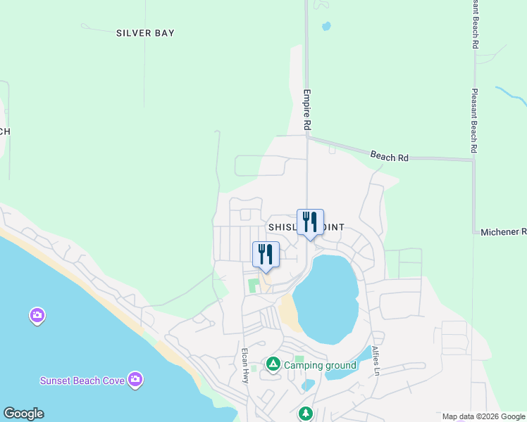 map of restaurants, bars, coffee shops, grocery stores, and more near 7 Hickory Lane in Port Colborne