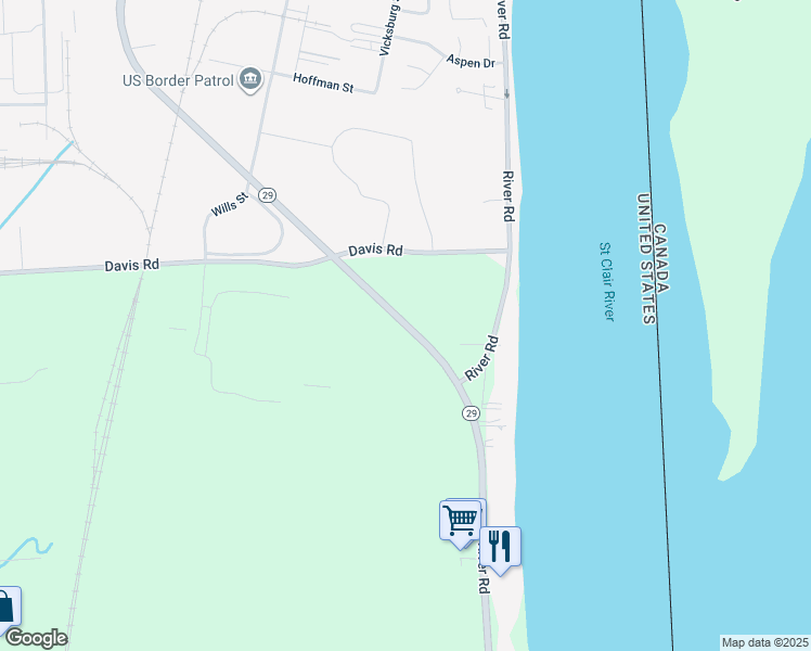map of restaurants, bars, coffee shops, grocery stores, and more near 2900 Busha Highway in Marysville