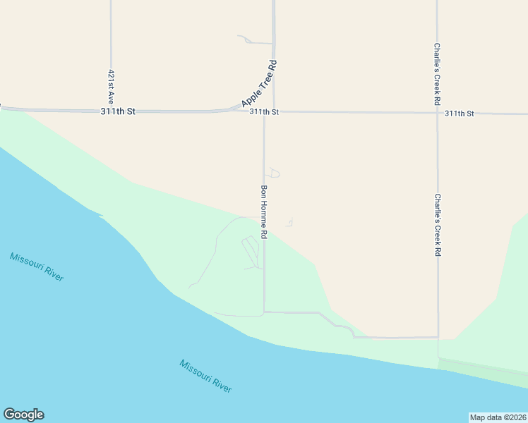 map of restaurants, bars, coffee shops, grocery stores, and more near Bon Homme Road in Bon Homme County