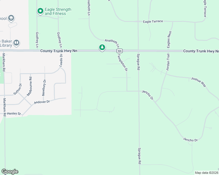 map of restaurants, bars, coffee shops, grocery stores, and more near S93W35180 Westwind Drive in Eagle