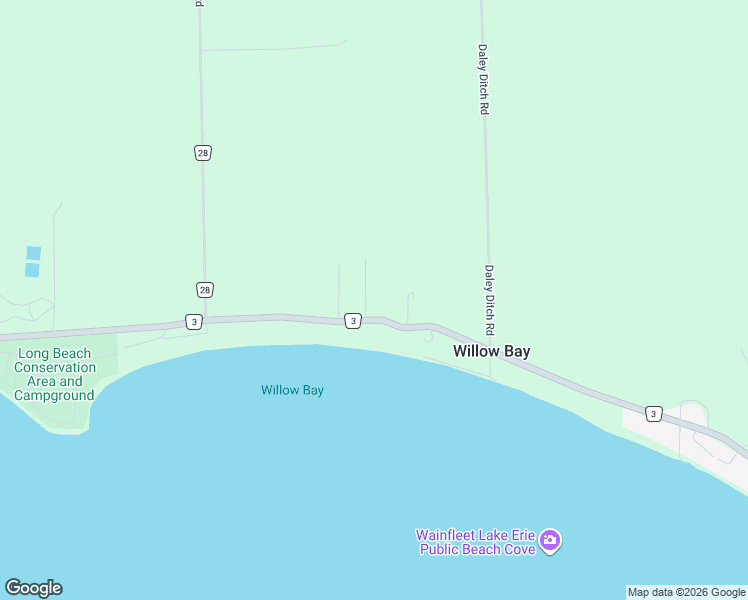 map of restaurants, bars, coffee shops, grocery stores, and more near 12640 Schooley Road in Wainfleet
