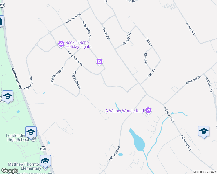 map of restaurants, bars, coffee shops, grocery stores, and more near 11 King George Drive in Londonderry