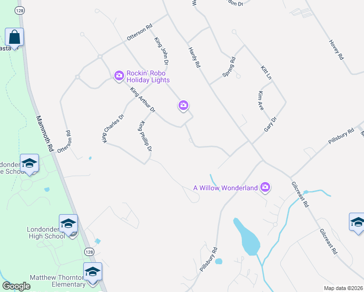 map of restaurants, bars, coffee shops, grocery stores, and more near 11 King George Drive in Londonderry