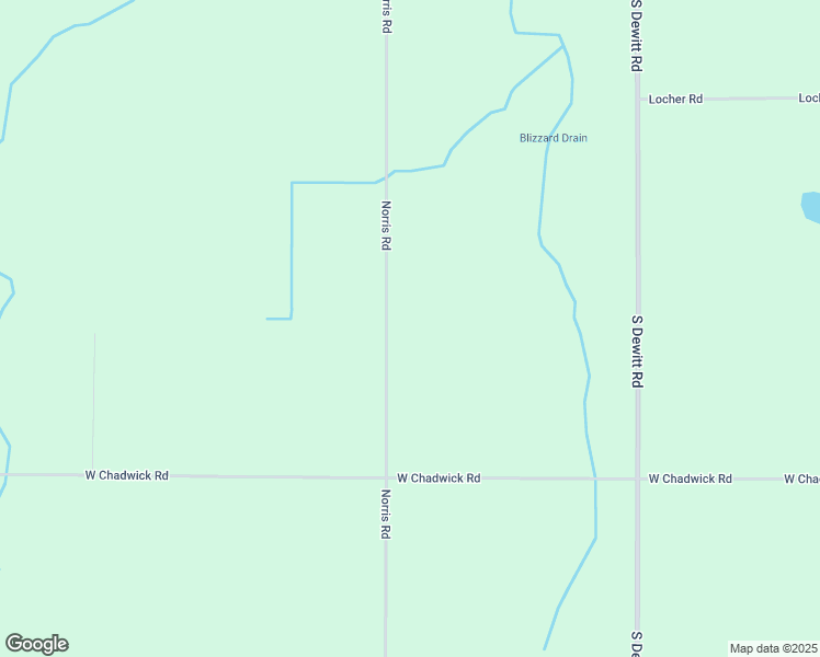 map of restaurants, bars, coffee shops, grocery stores, and more near 9703 Norris Road in DeWitt