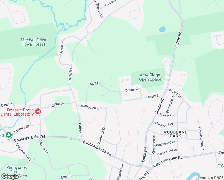 map of restaurants, bars, coffee shops, grocery stores, and more near 4 Friar Tuck Court in Merrimack