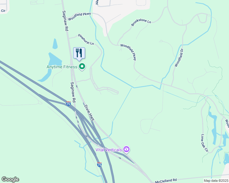 map of restaurants, bars, coffee shops, grocery stores, and more near 9302 Pinehurst Lane in Grand Blanc