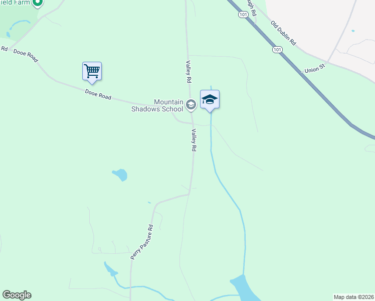 map of restaurants, bars, coffee shops, grocery stores, and more near 186 Valley Road in Dublin