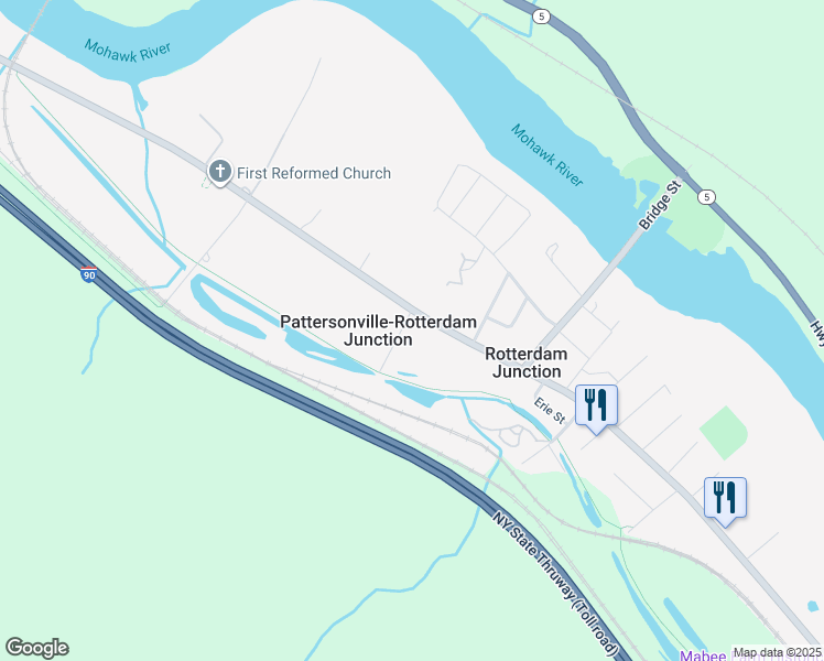 map of restaurants, bars, coffee shops, grocery stores, and more near in Pattersonville-Rotterdam Junction