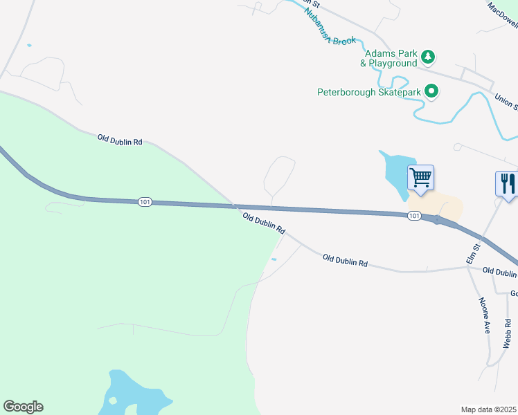 map of restaurants, bars, coffee shops, grocery stores, and more near Dublin Road in Peterborough