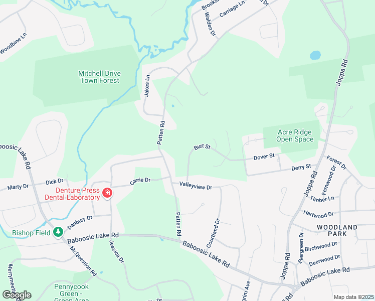 map of restaurants, bars, coffee shops, grocery stores, and more near 8 Burt Street in Merrimack