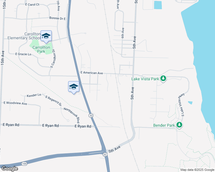 map of restaurants, bars, coffee shops, grocery stores, and more near 3878 East Flynn Avenue in Oak Creek