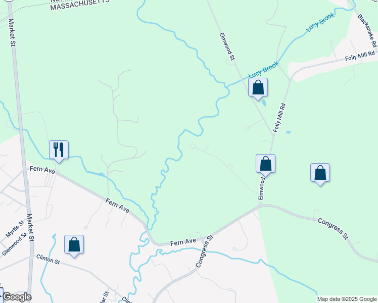 map of restaurants, bars, coffee shops, grocery stores, and more near 26 Back River Road in Amesbury