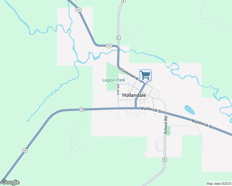 map of restaurants, bars, coffee shops, grocery stores, and more near 307 5th Avenue in Hollandale