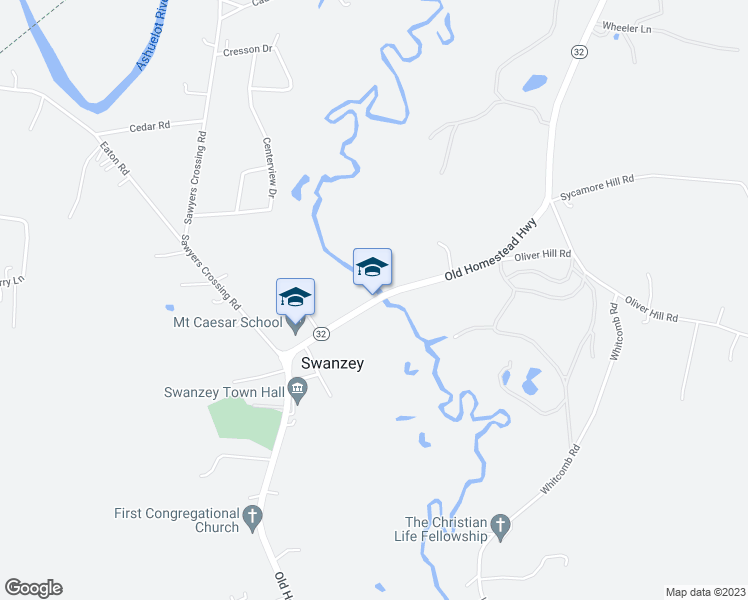 map of restaurants, bars, coffee shops, grocery stores, and more near 580 Old Homestead Highway in Swanzey