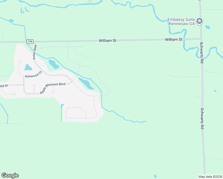 map of restaurants, bars, coffee shops, grocery stores, and more near 84 Avian Way in Lancaster