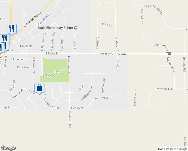 map of restaurants, bars, coffee shops, grocery stores, and more near 812 Leeds Drive in Eagle