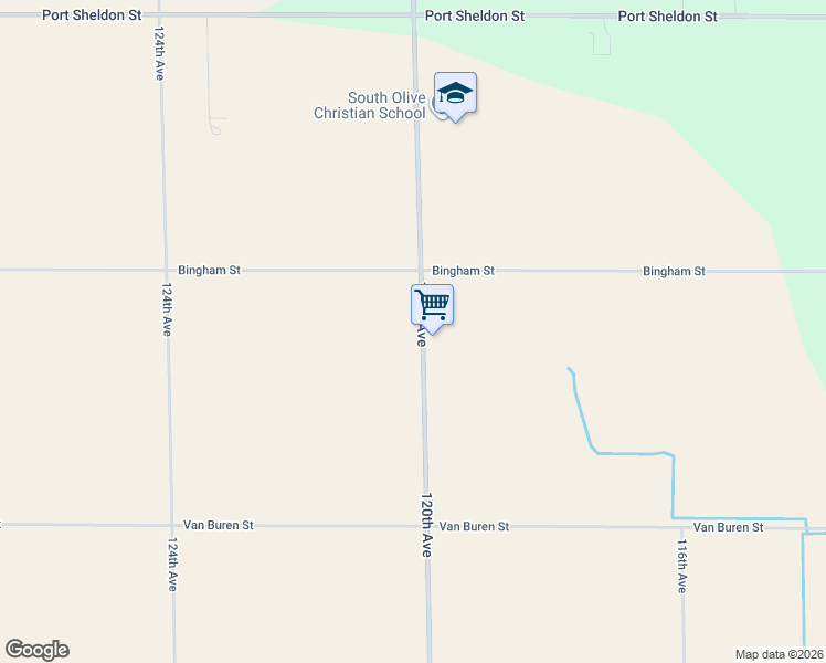 map of restaurants, bars, coffee shops, grocery stores, and more near 5903 120th Avenue in Holland