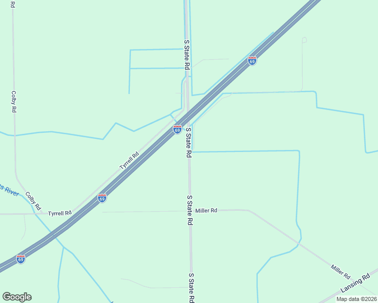 map of restaurants, bars, coffee shops, grocery stores, and more near 8249 South State Road in Bancroft