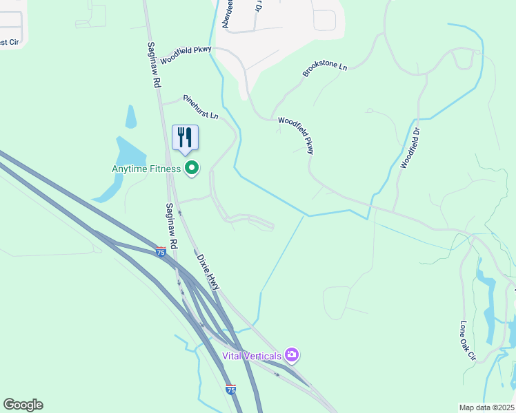 map of restaurants, bars, coffee shops, grocery stores, and more near 9302 Pinehurst Lane in Grand Blanc Township