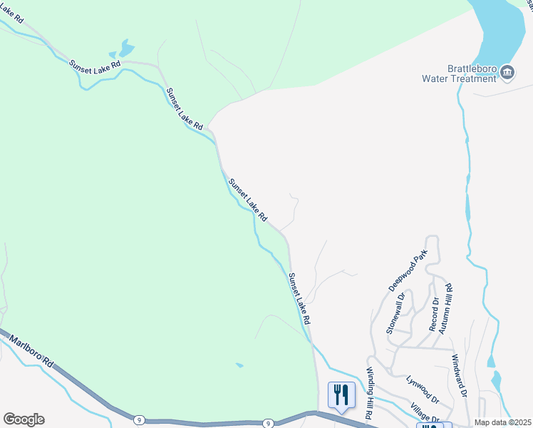 map of restaurants, bars, coffee shops, grocery stores, and more near 321 Sunset Lake Road in West Brattleboro
