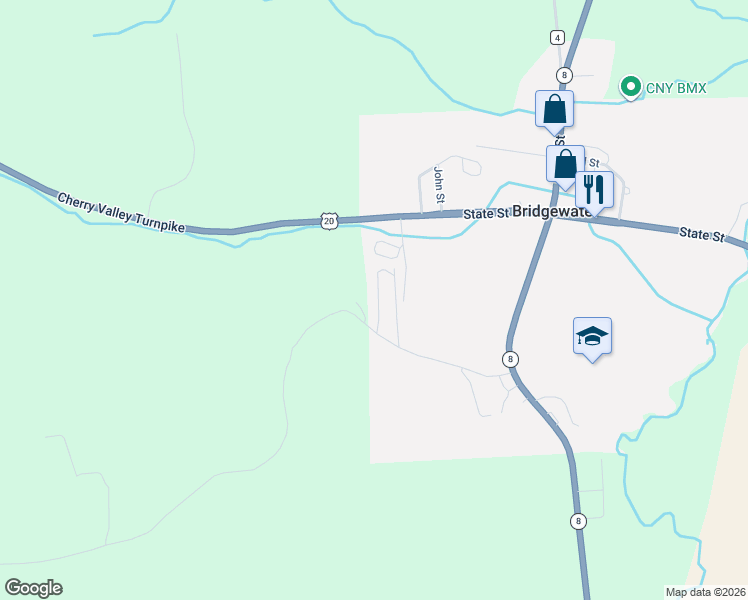 map of restaurants, bars, coffee shops, grocery stores, and more near 97 Gulf Road in Bridgewater