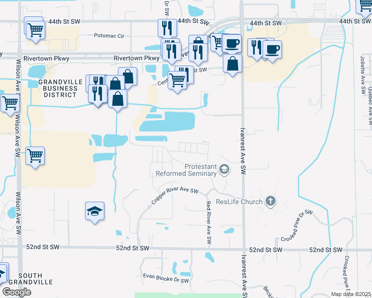 map of restaurants, bars, coffee shops, grocery stores, and more near 3396 SNAKE RIVER ST SW in Wyoming