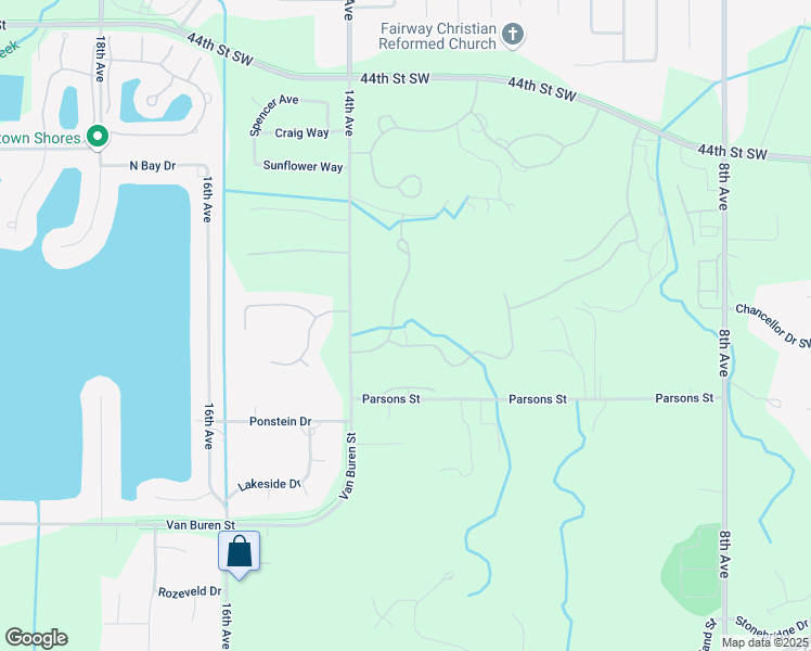 map of restaurants, bars, coffee shops, grocery stores, and more near 6009 Gleneagle Trail in Hudsonville
