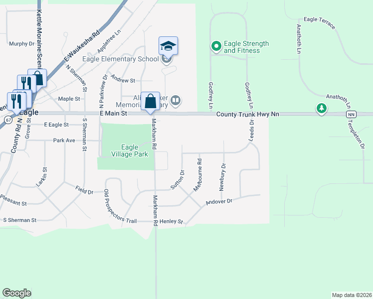 map of restaurants, bars, coffee shops, grocery stores, and more near 807 Leeds Drive in Eagle