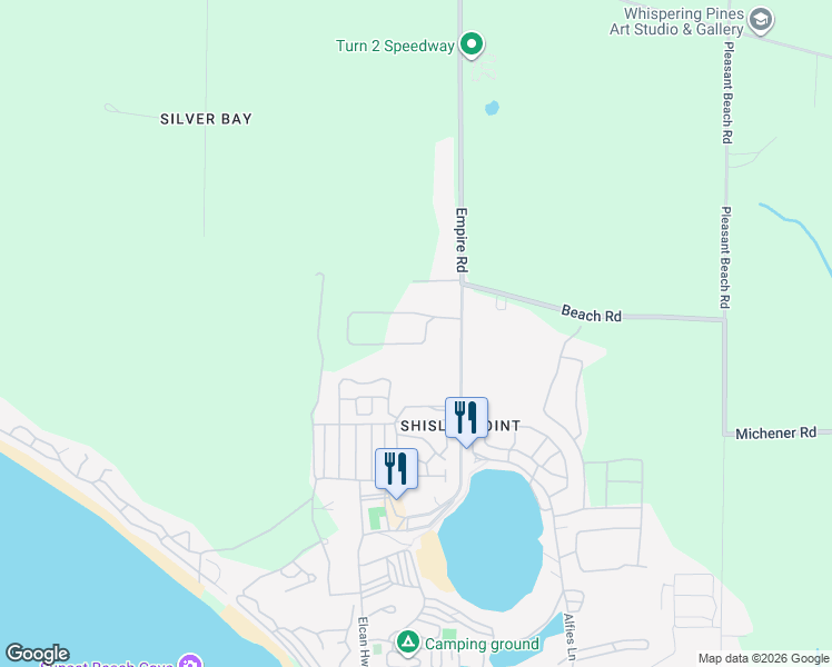 map of restaurants, bars, coffee shops, grocery stores, and more near 4864 Mapleview Crescent in Port Colborne