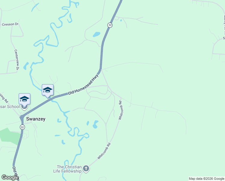 map of restaurants, bars, coffee shops, grocery stores, and more near 110 Oliver Hill Road in Swanzey