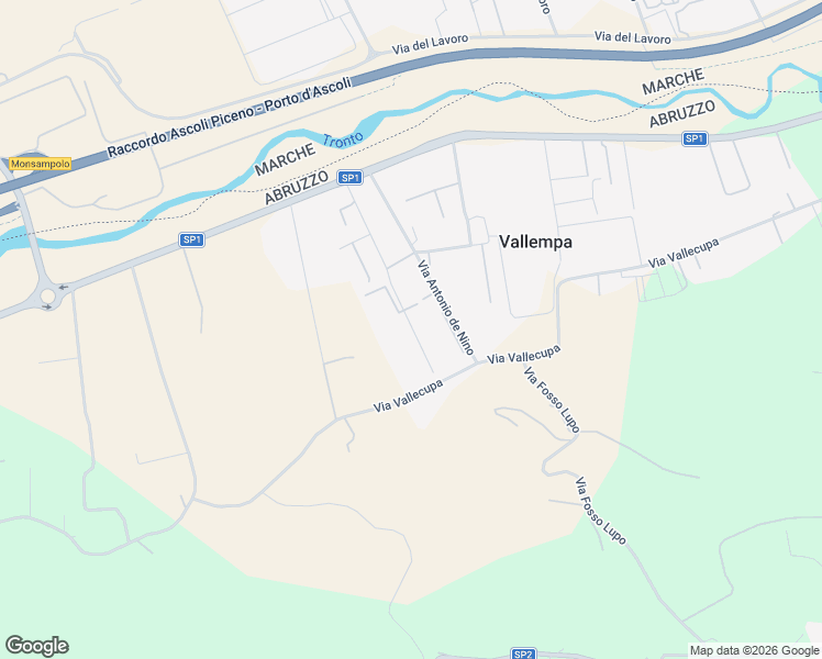 map of restaurants, bars, coffee shops, grocery stores, and more near 28 Via Francesco Savini in Vallempa