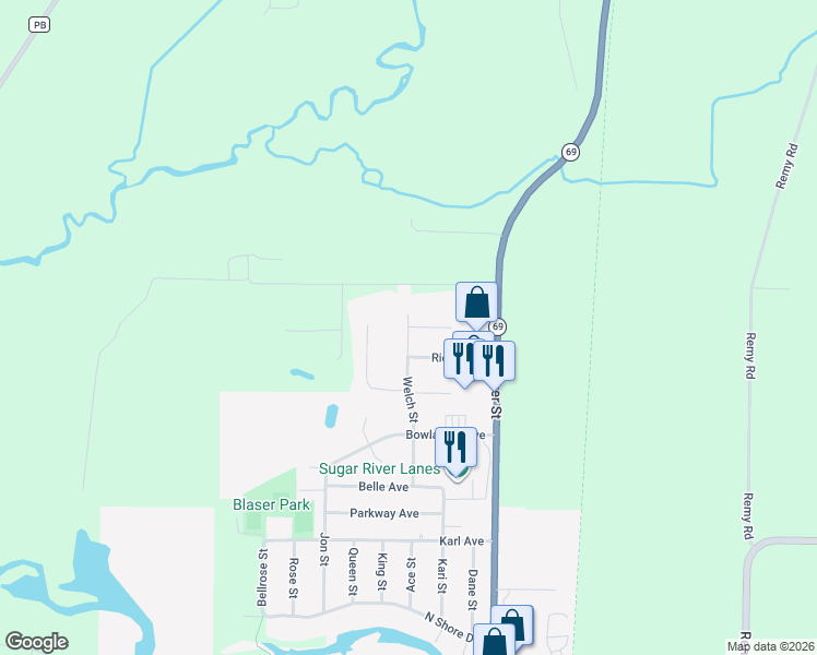 map of restaurants, bars, coffee shops, grocery stores, and more near 254 Albert Circle in Belleville
