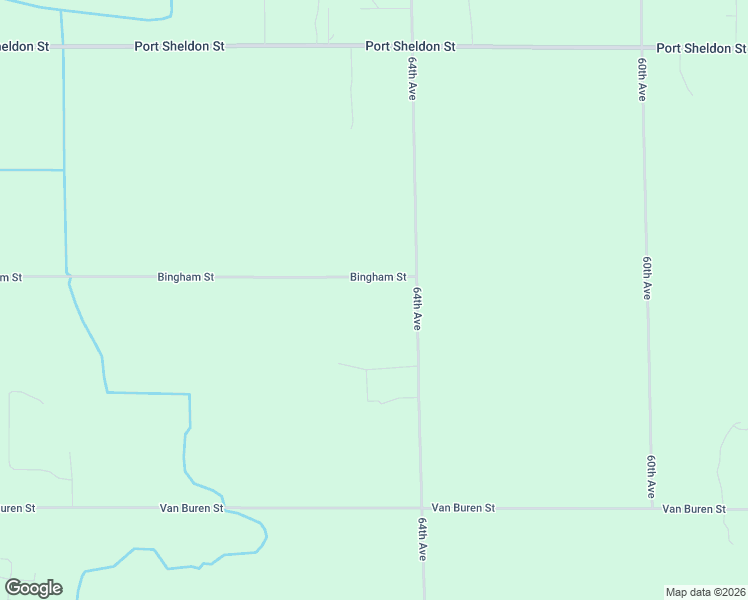 map of restaurants, bars, coffee shops, grocery stores, and more near 6478 Bingham Street in Hudsonville