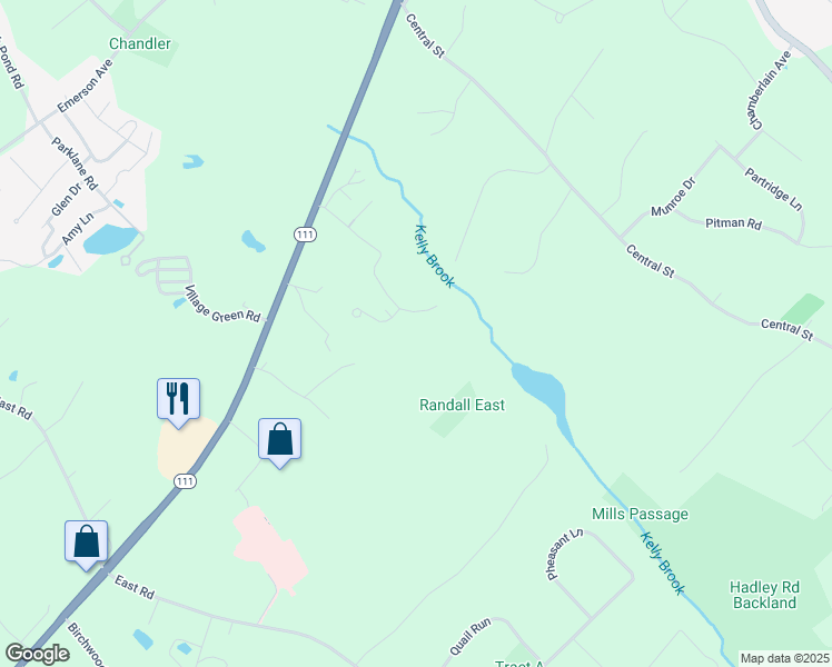 map of restaurants, bars, coffee shops, grocery stores, and more near 35 Starwood Drive in Hampstead