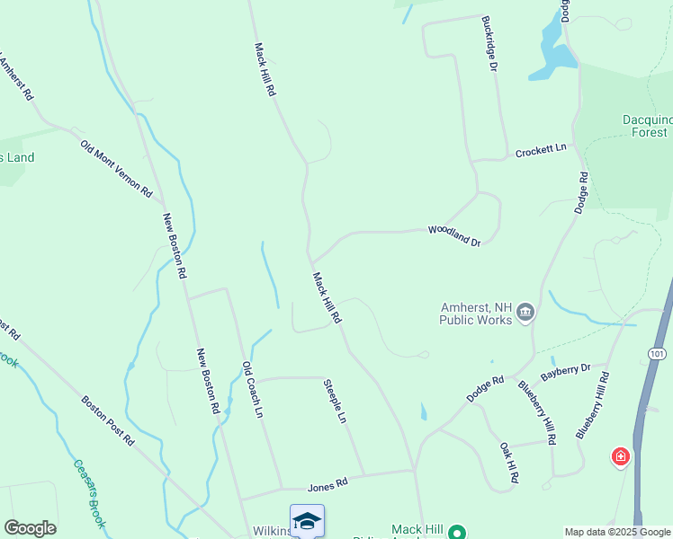map of restaurants, bars, coffee shops, grocery stores, and more near 49 Mack Hill Road in Amherst