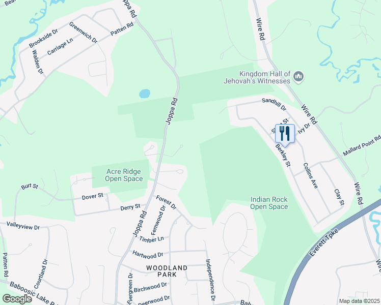map of restaurants, bars, coffee shops, grocery stores, and more near 98 Donovan Ct in Merrimack