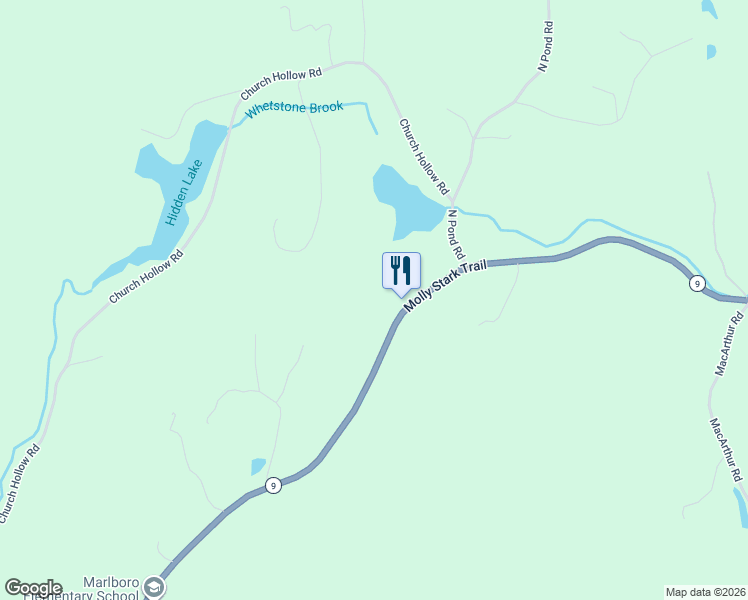 map of restaurants, bars, coffee shops, grocery stores, and more near 1854 Vermont 9 in Brattleboro
