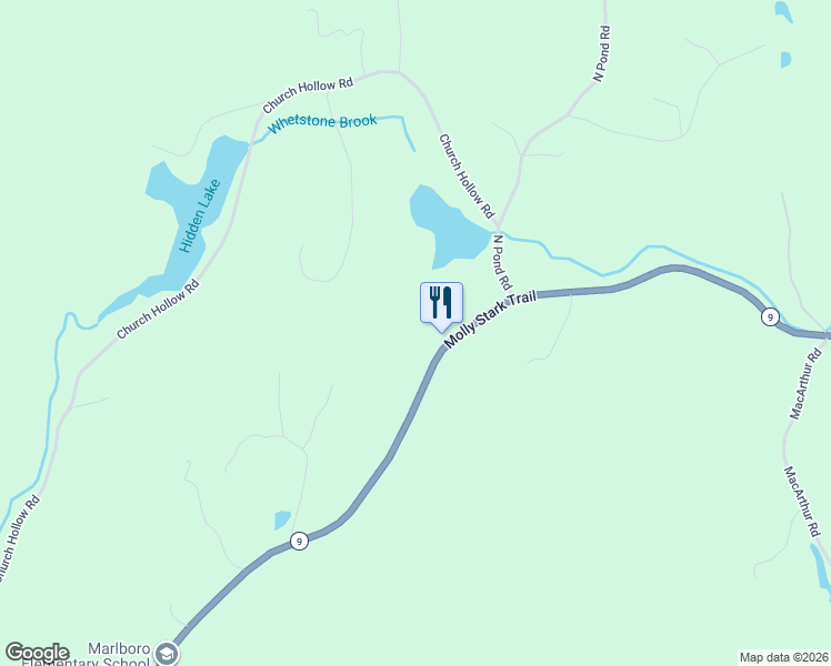 map of restaurants, bars, coffee shops, grocery stores, and more near 1854 Vermont 9 in Brattleboro