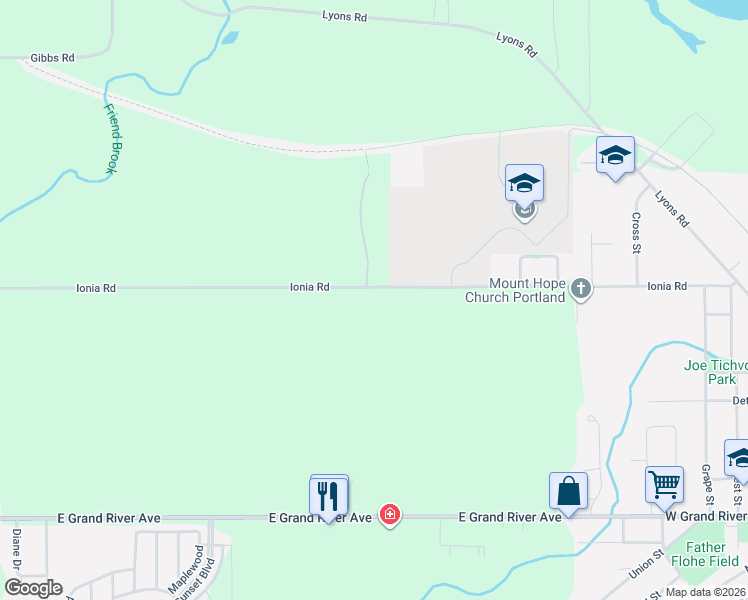 map of restaurants, bars, coffee shops, grocery stores, and more near 7821 Ionia Road in Portland