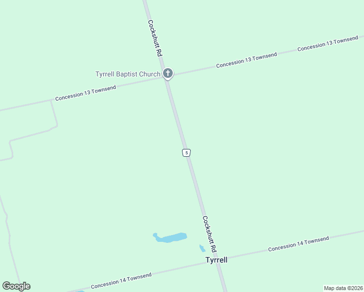 map of restaurants, bars, coffee shops, grocery stores, and more near 1285 Cockshutt Road in Townsend