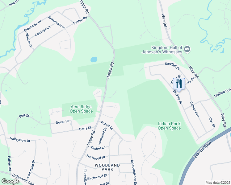 map of restaurants, bars, coffee shops, grocery stores, and more near 98 Donovan Ct in Merrimack