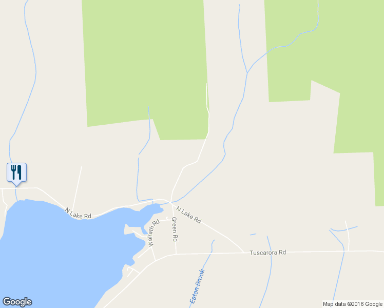 map of restaurants, bars, coffee shops, grocery stores, and more near 3239 Green Road in Erieville
