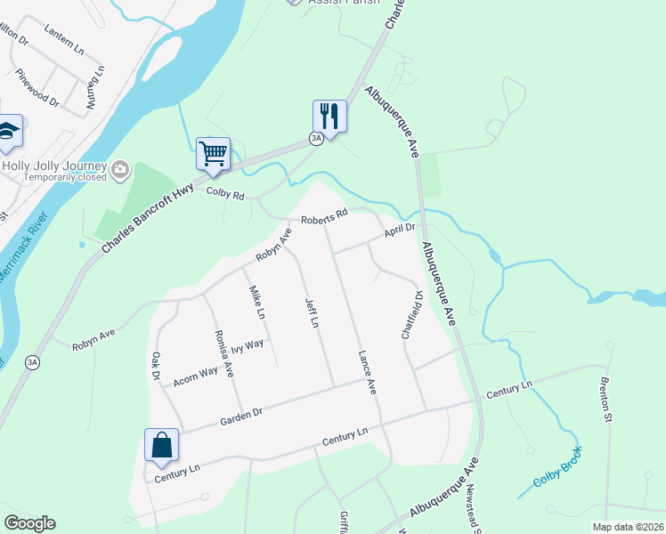 map of restaurants, bars, coffee shops, grocery stores, and more near 7 Lance Avenue in Litchfield