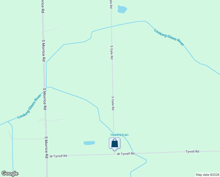 map of restaurants, bars, coffee shops, grocery stores, and more near 8012 South Gale Road in Morrice
