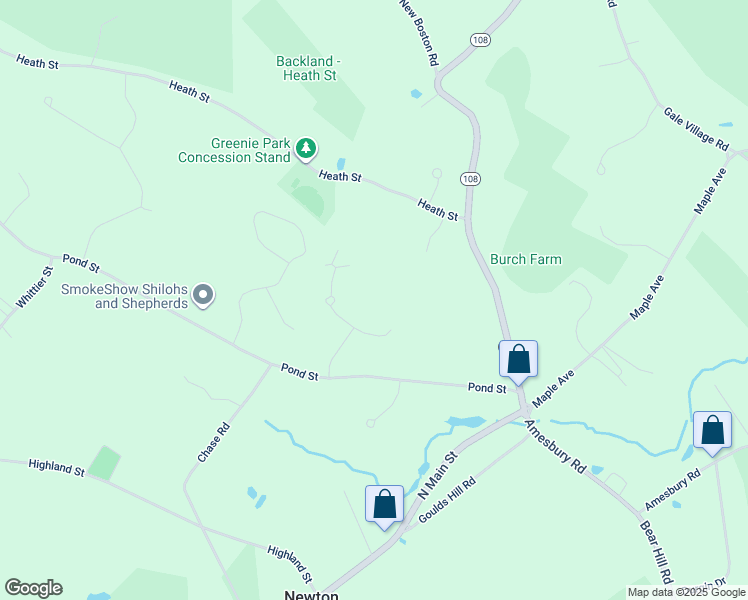 map of restaurants, bars, coffee shops, grocery stores, and more near 8 Sarah's Way in Newton
