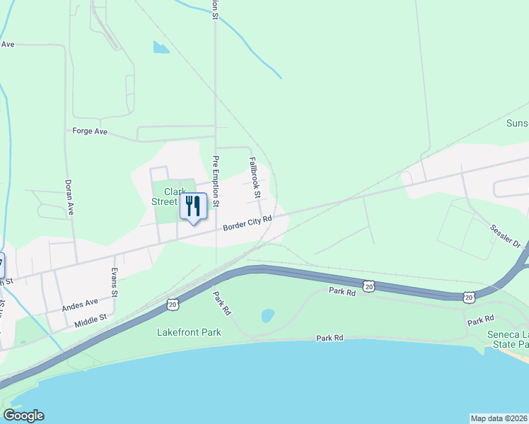 map of restaurants, bars, coffee shops, grocery stores, and more near 61 Border City Road in Geneva