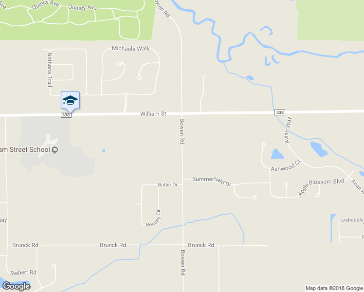 map of restaurants, bars, coffee shops, grocery stores, and more near 3699 Bowen Road in Lancaster